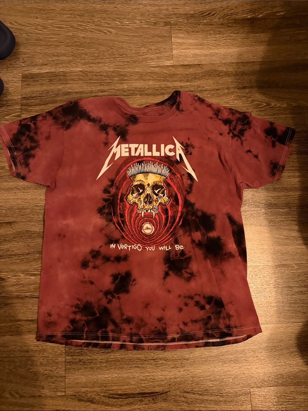 Metallica Red Tie-Dye Short Sleeve Graphic Tee